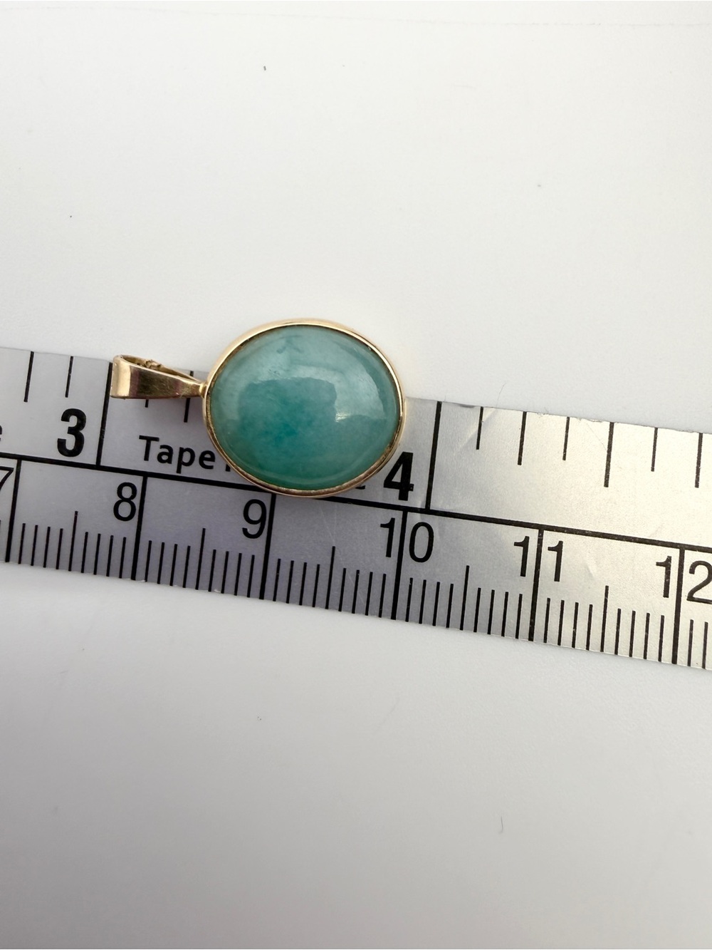 Vintage 14k Gold Aquamarine Pendant No Chain - Picture 2 of 5